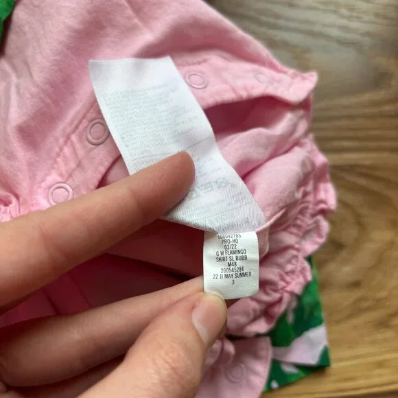 Janie and Jack Baby Tropical Flamingo Ruffle Romper - Picture 10 of 10